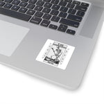 German Tarot Death Card Square Stickers
