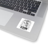 German Tarot Death Card Square Stickers