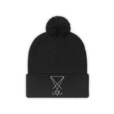 Sigil of Lucifer Pom Pom Beanie