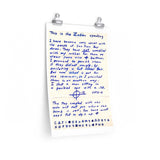 Zodiac Killer Letter - Reprint Posters