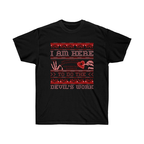 Devil's Work - Ugly Holiday Sweater Style - Ultra Cotton Tee
