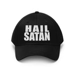 Hail Satan Embroidered Unisex Twill Hat - lefthandcraft
