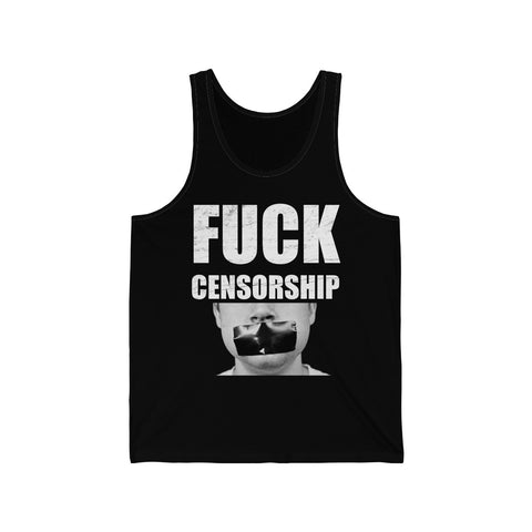 Fuck Censorship Unisex Jersey Tank - lefthandcraft