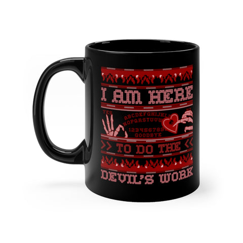 Devil's Work - Ugly Holiday Sweater Style mug 11oz