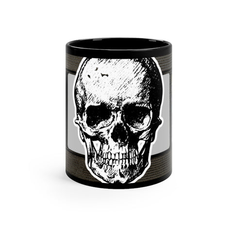 VHS Skull Black mug 11oz