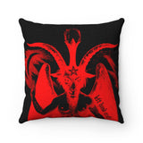 Baphomet Red - Spun Polyester Square Pillow Case